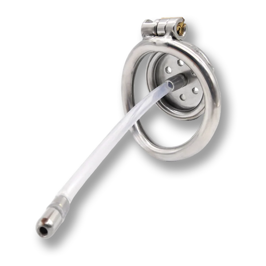 Sonde urétrale et Plug urétral pour Cage de chasteté métal plate