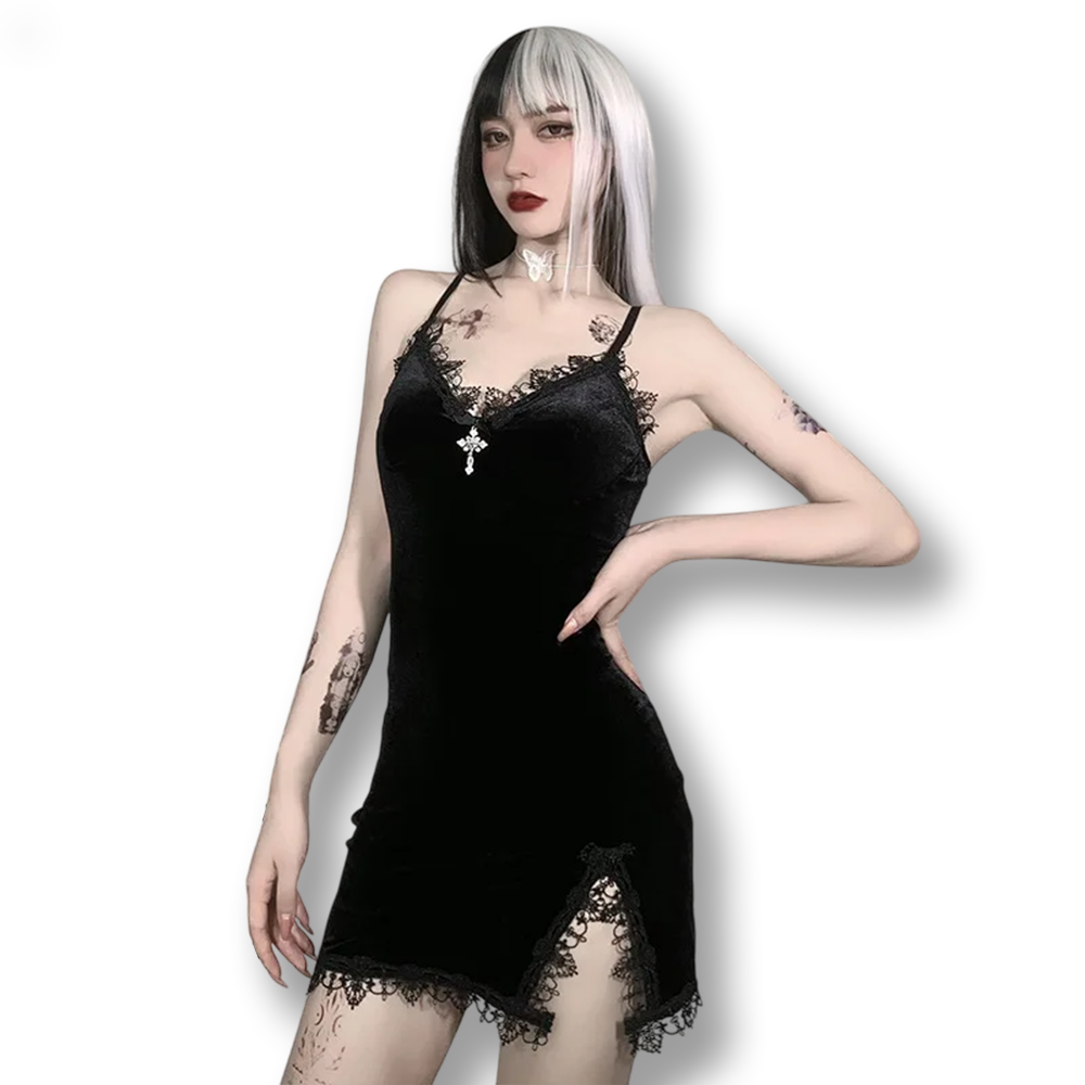 Robe sissy gothique mini
