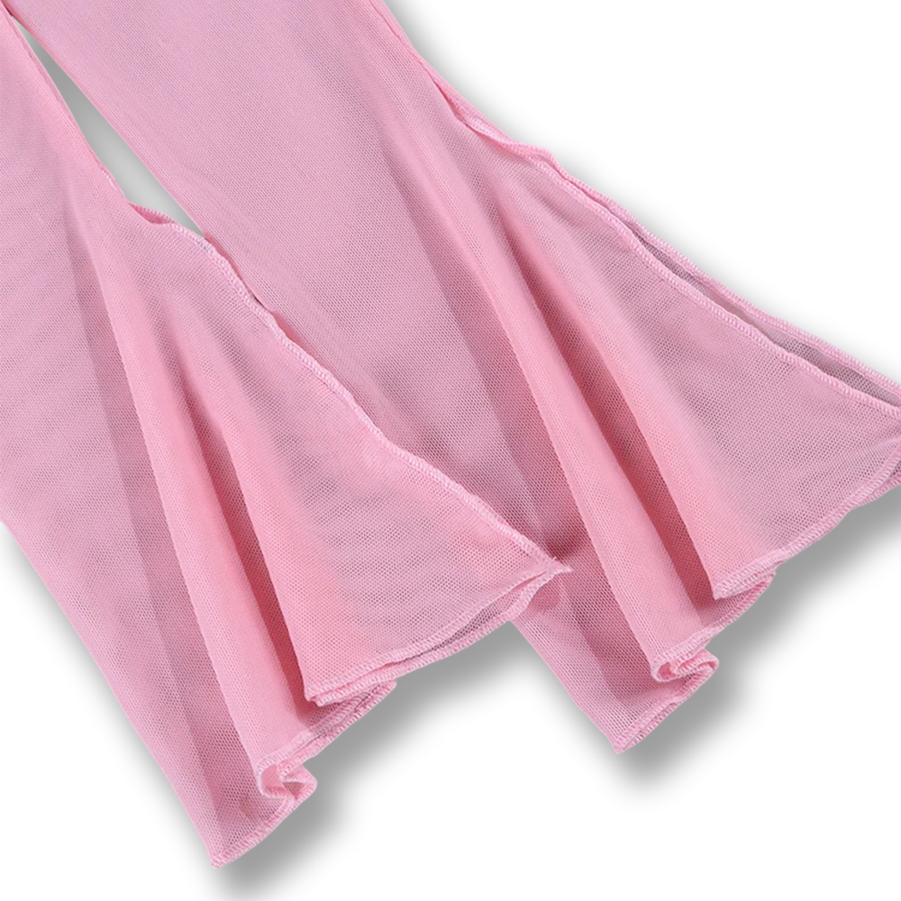 Robe en maille à manches volantes