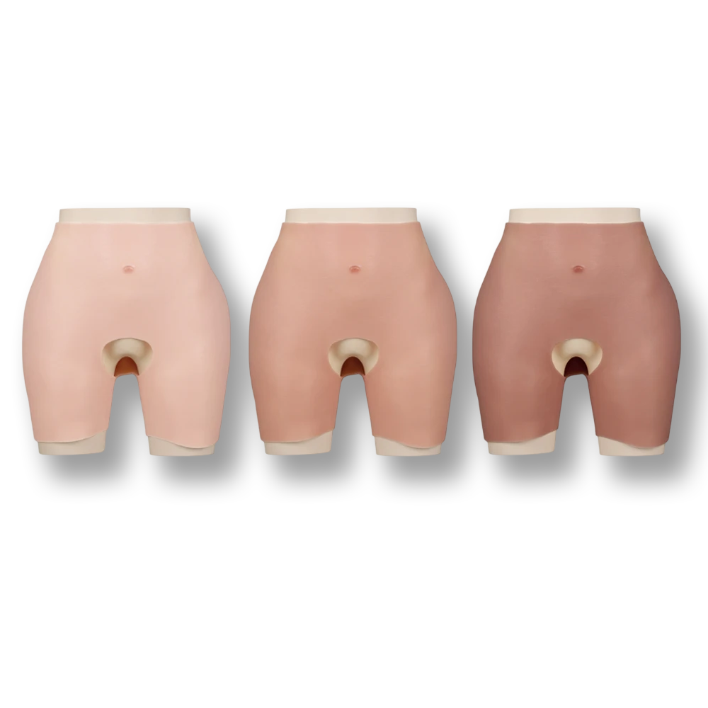 Fessier en silicone réaliste avec ouverture