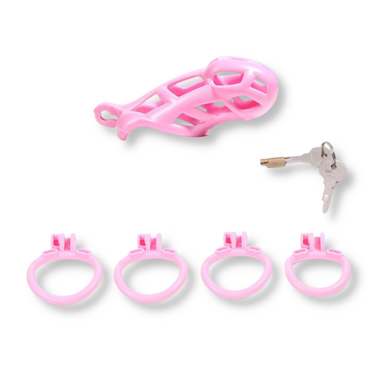 Cage de chasteté plastique - Cobra rose