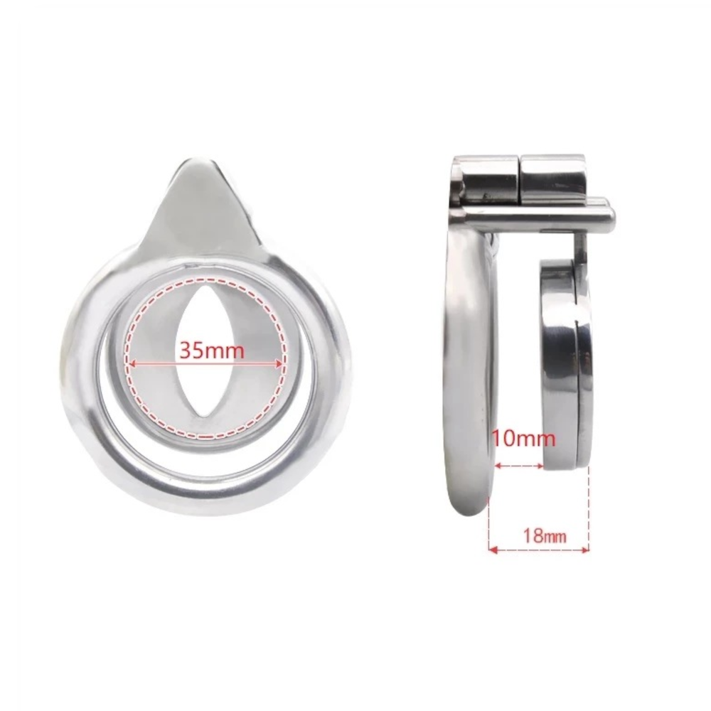 Cage de chasteté métal sissy pussy