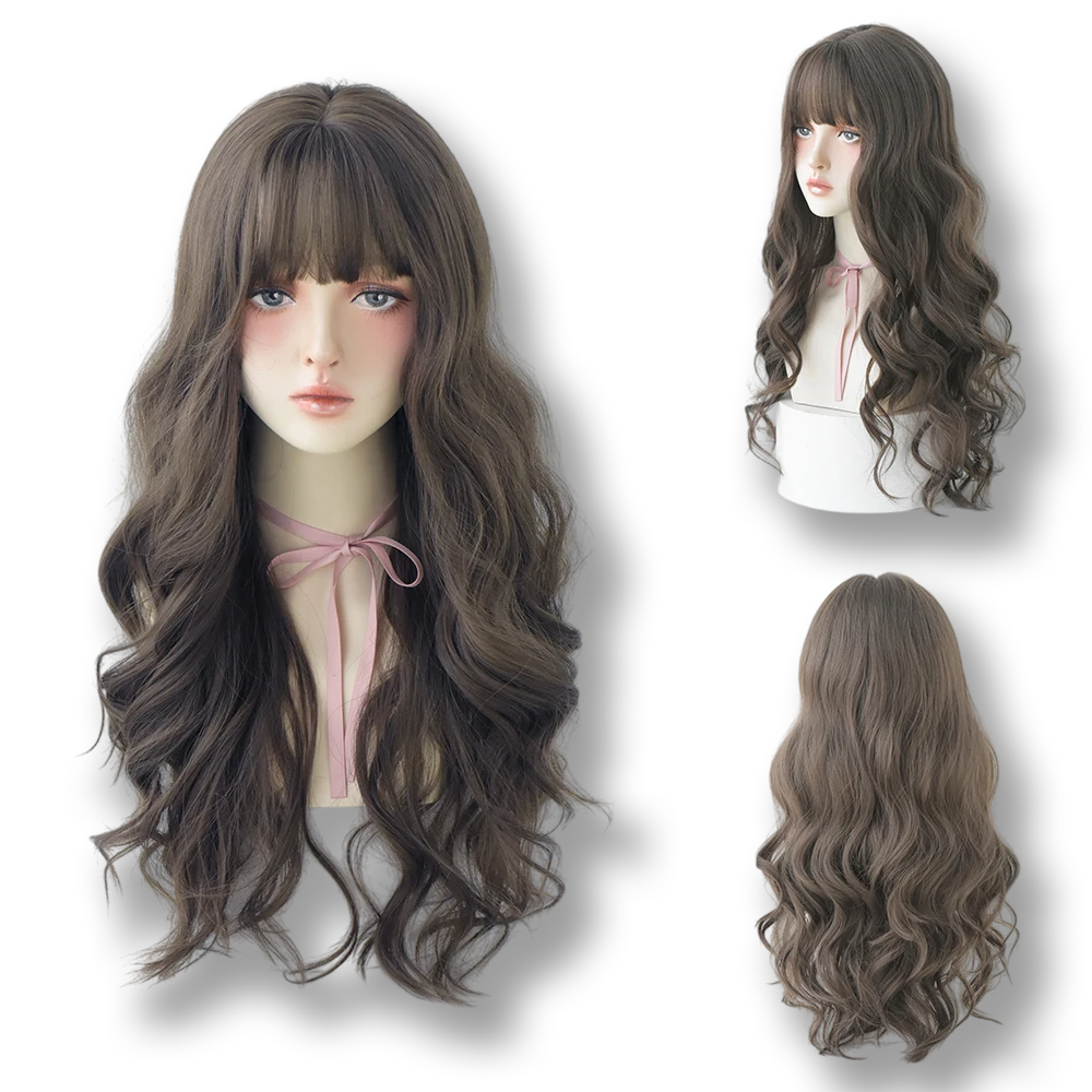 Perruque longue bouclée