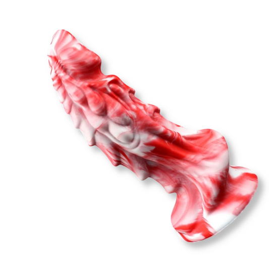 Dragon Dildo Sang de Glace Rouge-Blanc – Fantasy Dildo