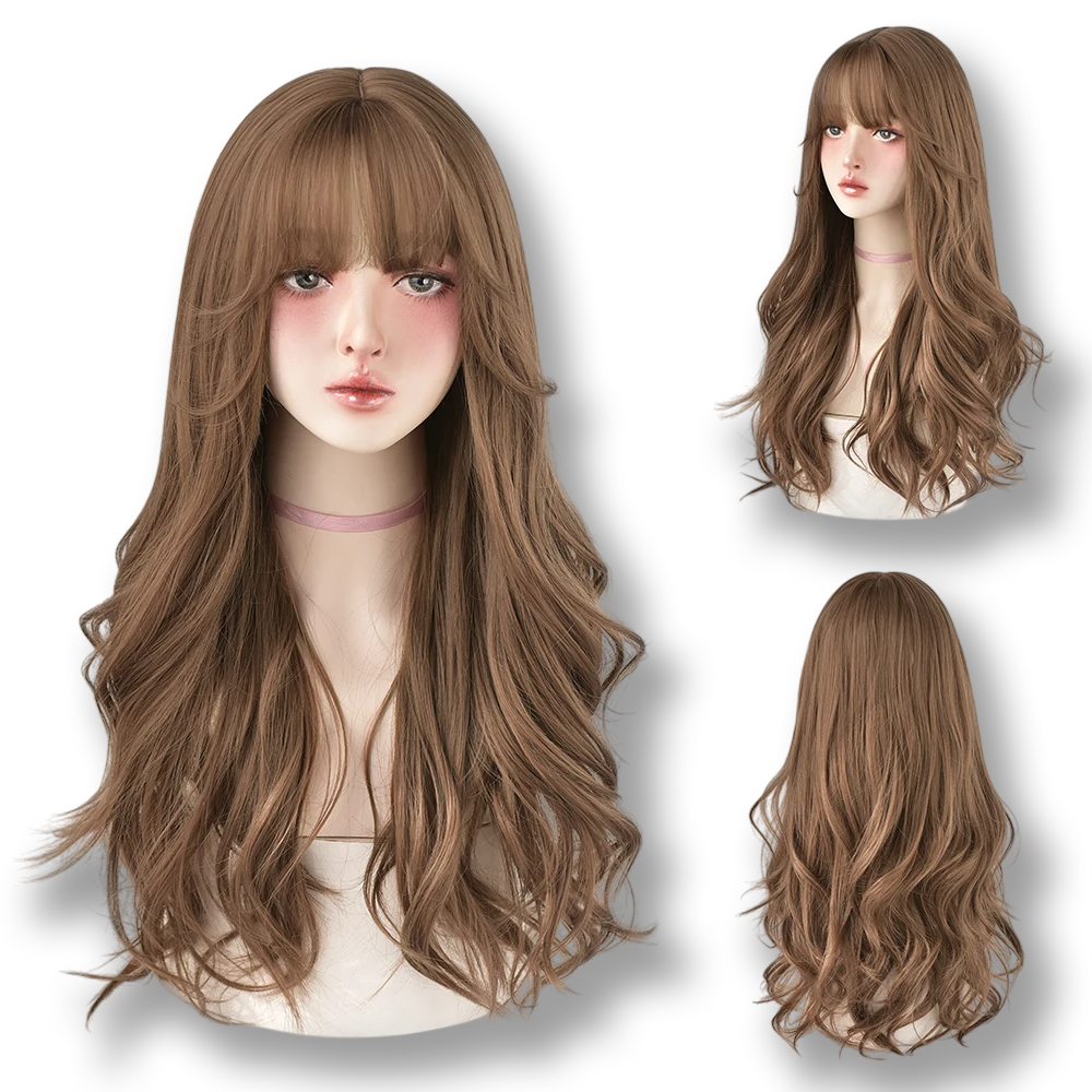 Perruque longue ondulée