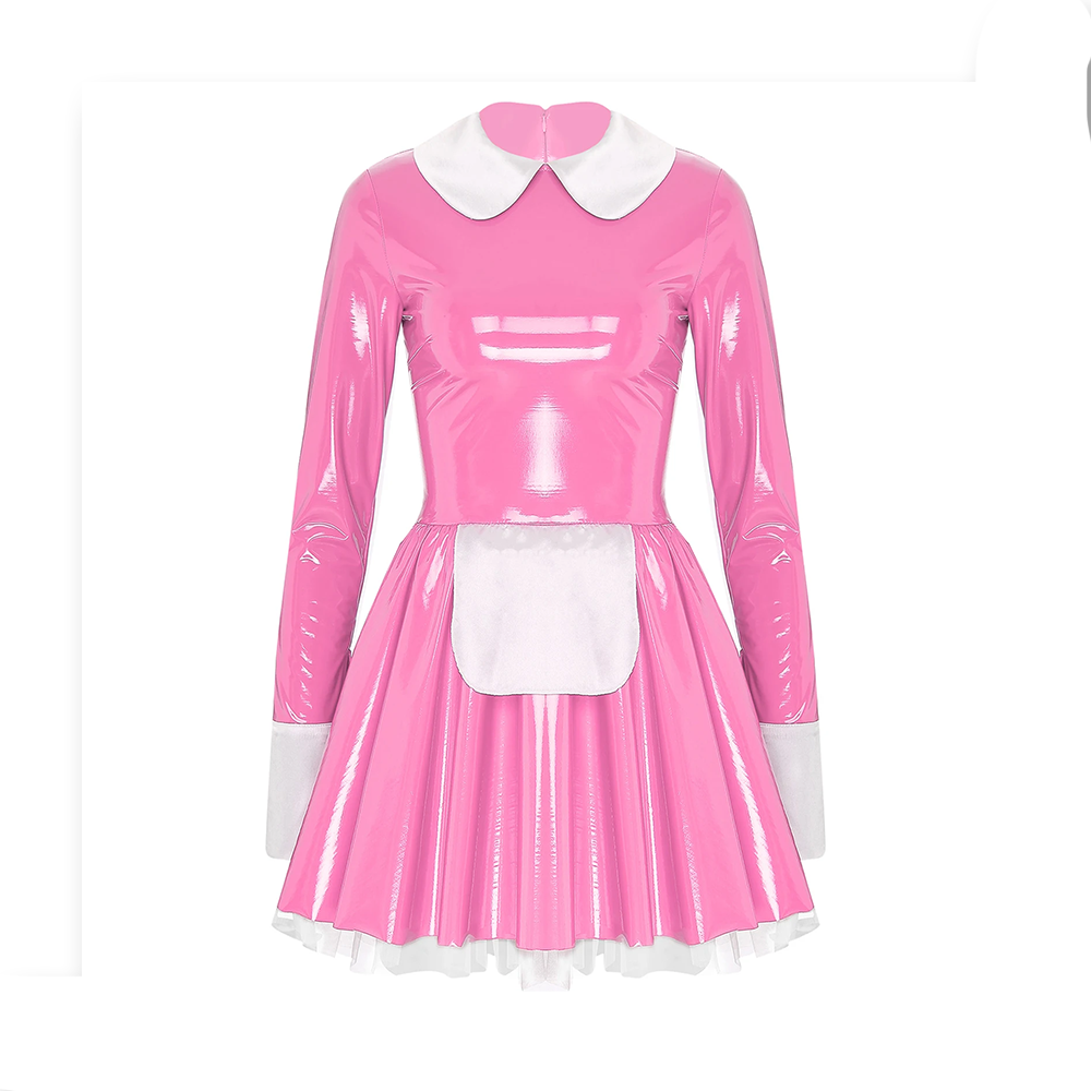 Robe effet latex maid - Cosplay Sissy