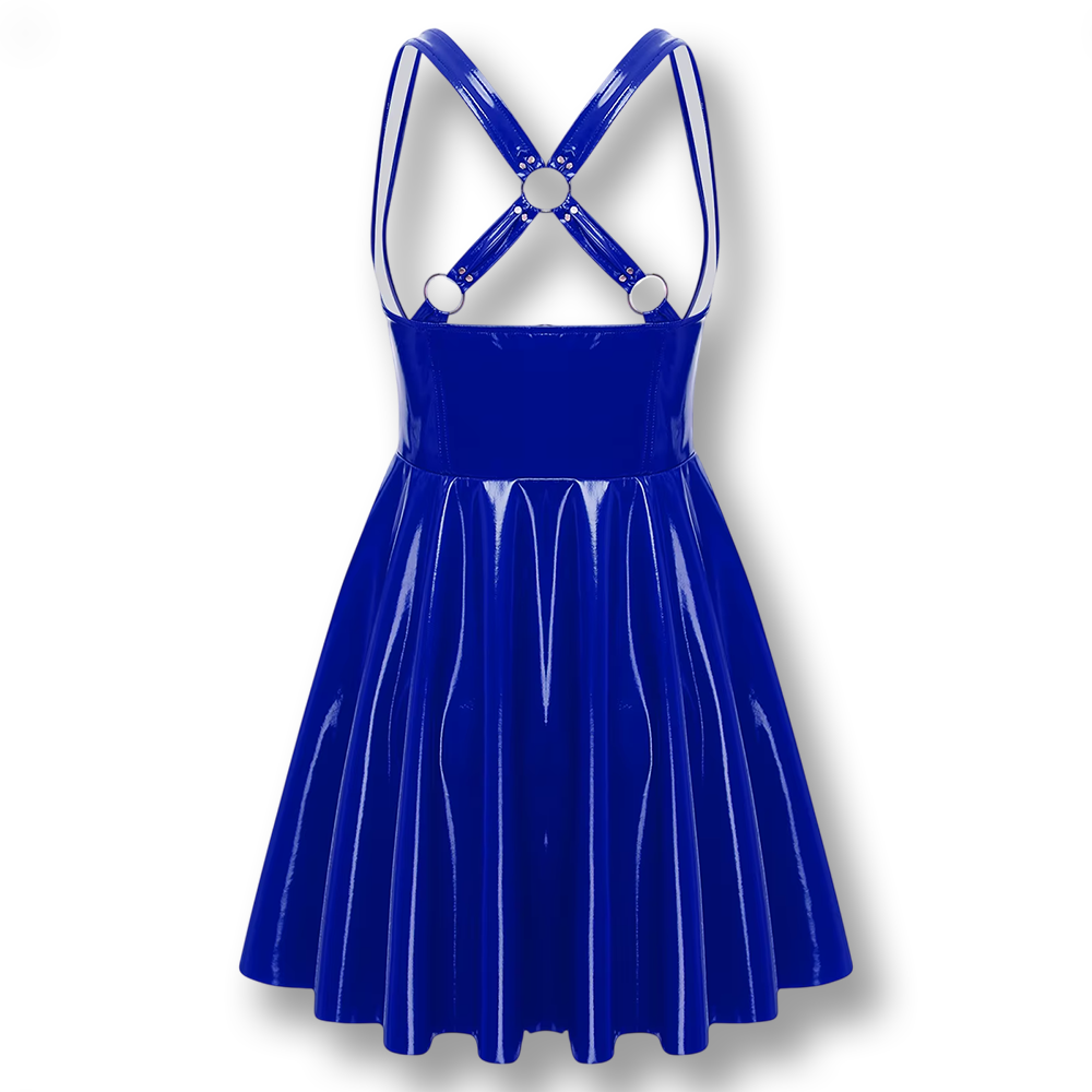 Robe patineuse Wetlook en PU