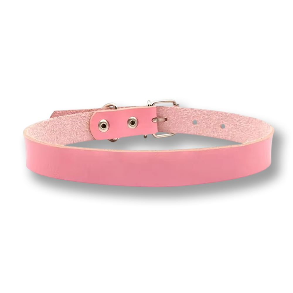 Choker Sissy en cuir et strass
