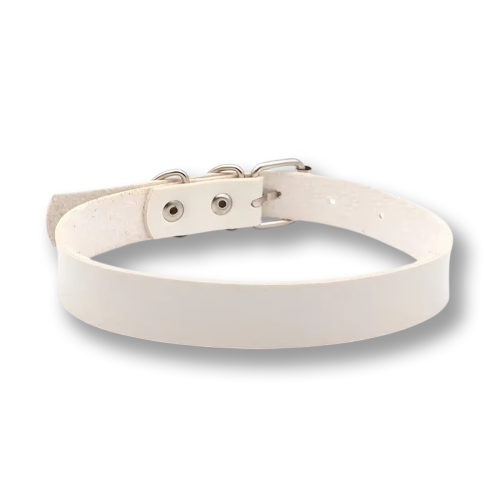 Choker Sissy en cuir et strass