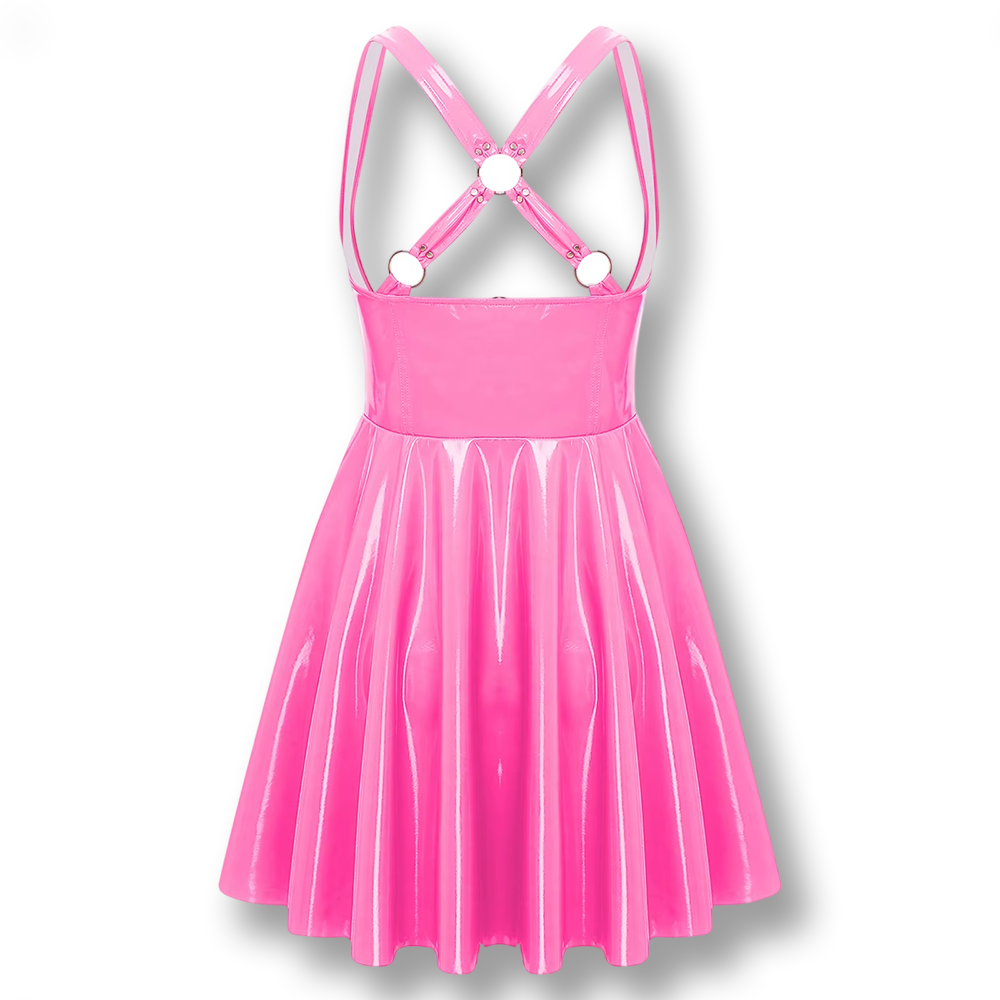 Robe patineuse Wetlook en PU