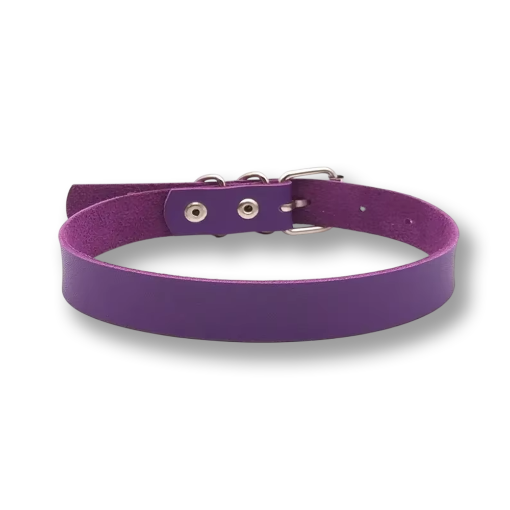 Choker Sissy en cuir et strass