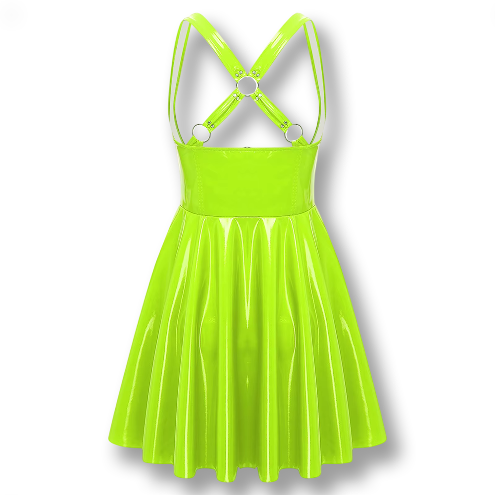 Robe patineuse Wetlook en PU
