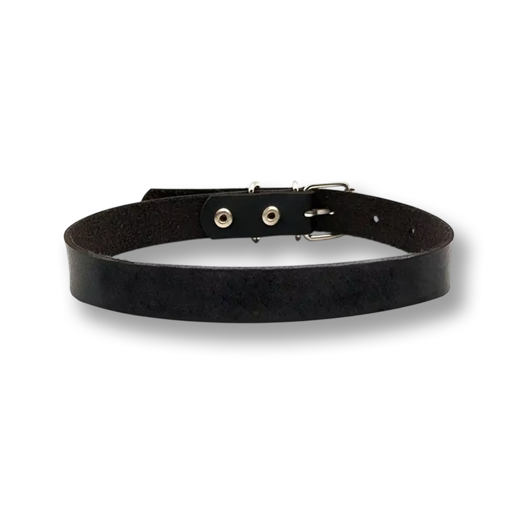 Choker Sissy en cuir et strass
