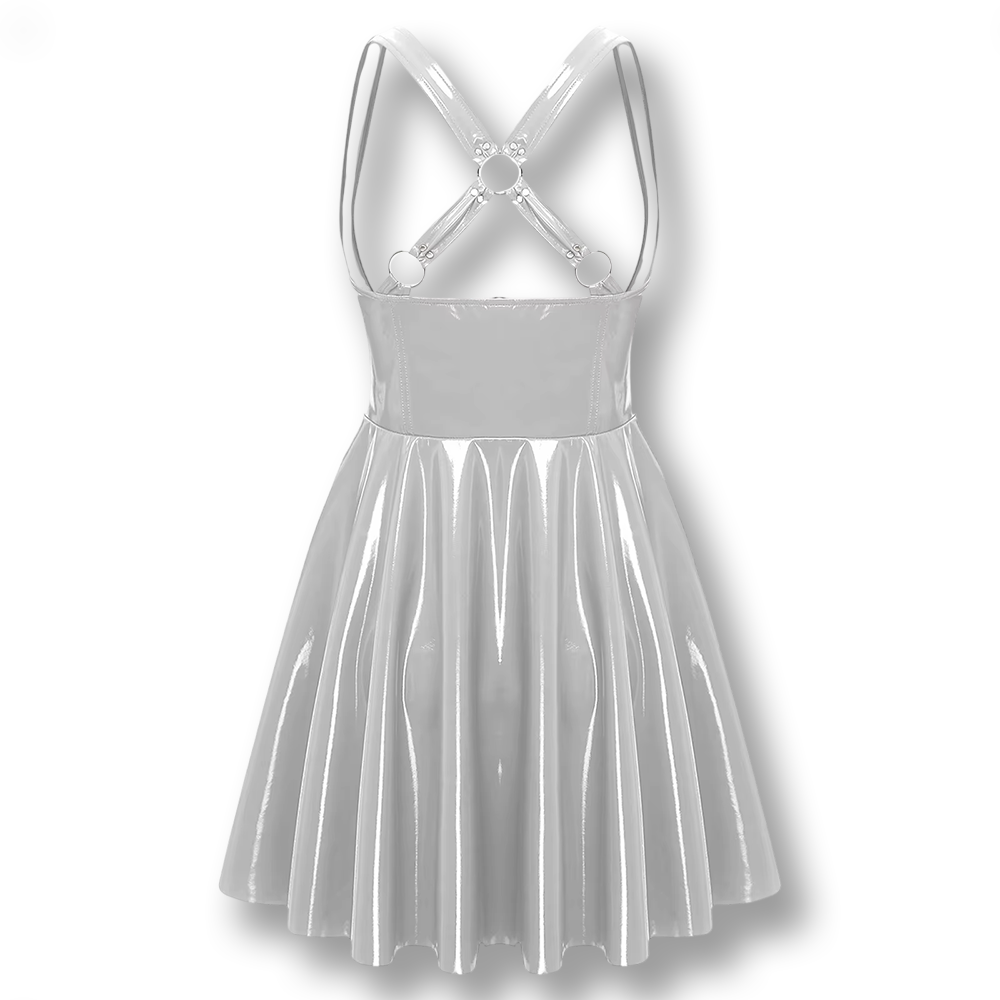 Robe patineuse Wetlook en PU