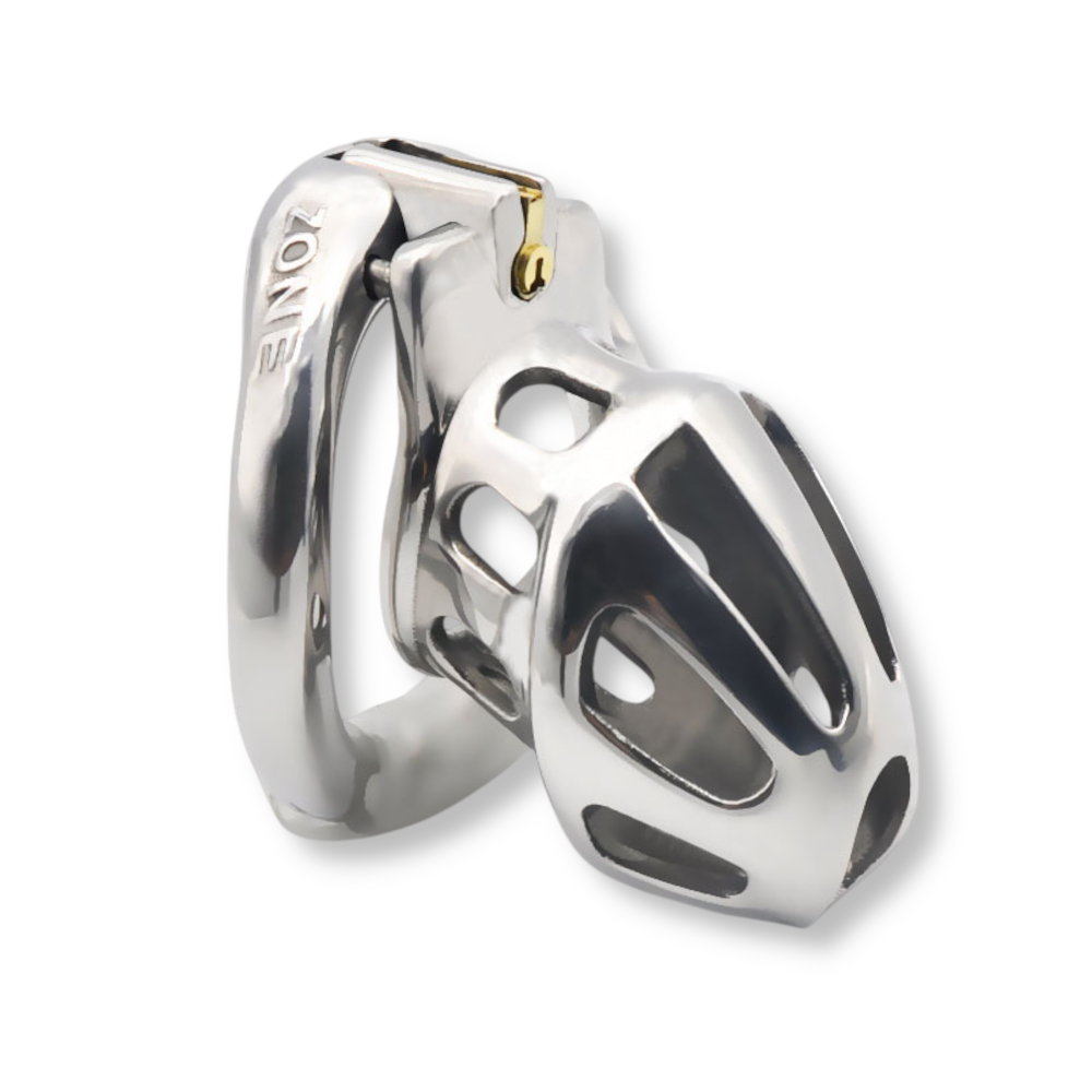 Cage de chasteté acier courte avec serrure intégrée