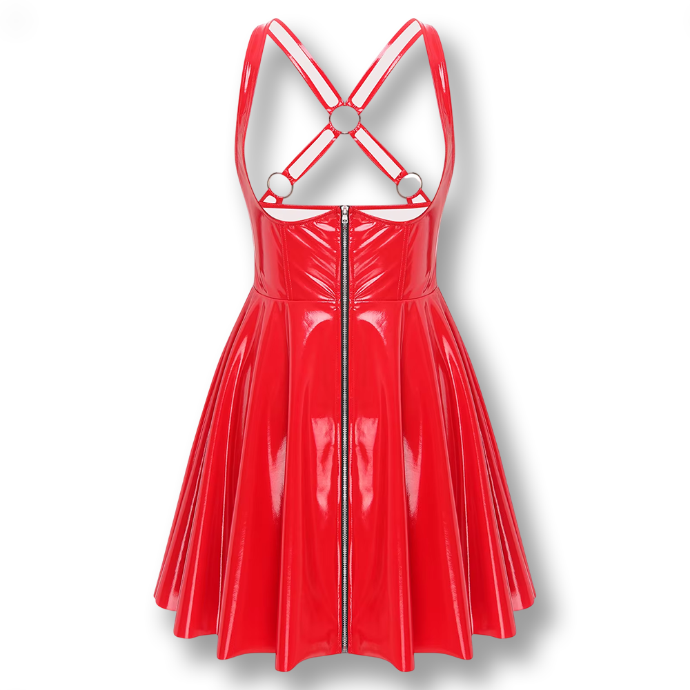 Robe patineuse Wetlook en PU