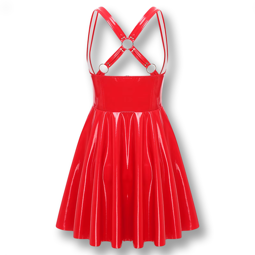 Robe patineuse Wetlook en PU
