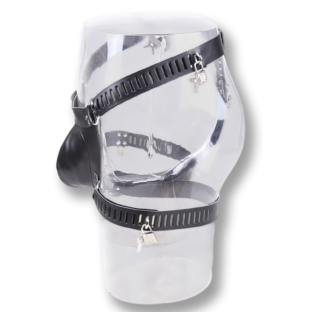 Ceinture de chasteté complète en cuir synthétique