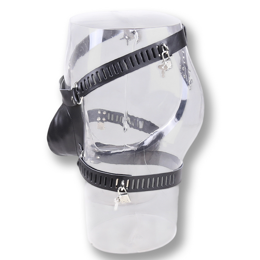 Ceinture de chasteté complète en cuir synthétique