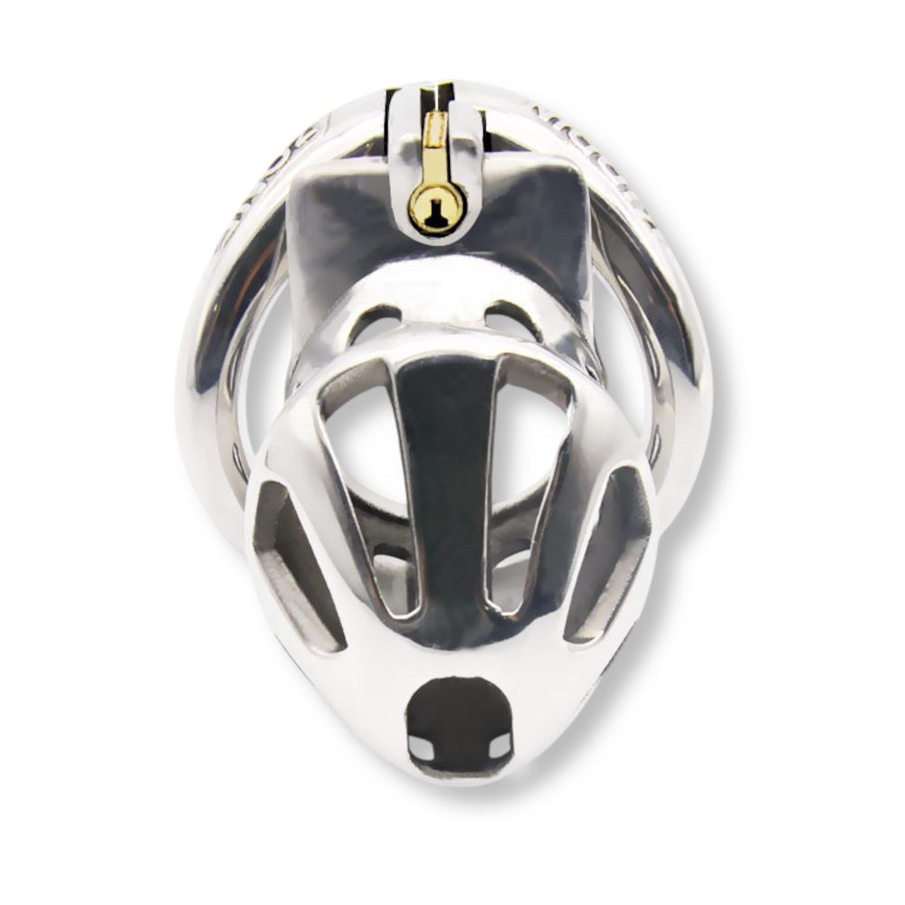 Cage de chasteté acier courte avec serrure intégrée