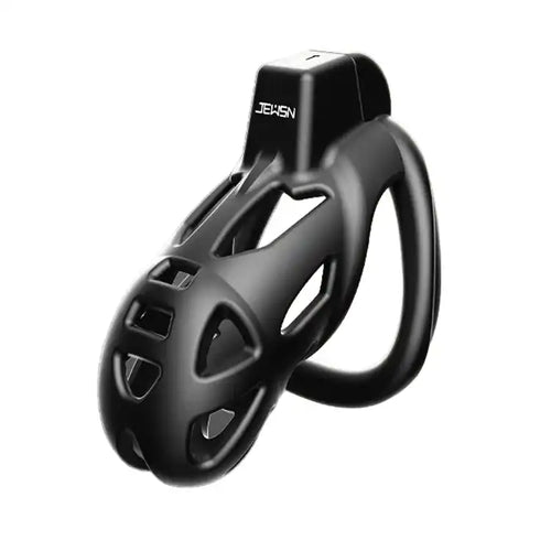 Cage de chasteté noire en silicone pour sissification et soumission sexuelle, design ergonomique sur Sissyshop