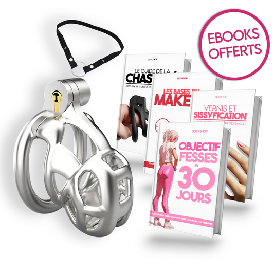 Pack rentrée Ultime – Cage de chasteté Métal + Ceinture + 4 eBooks offerts