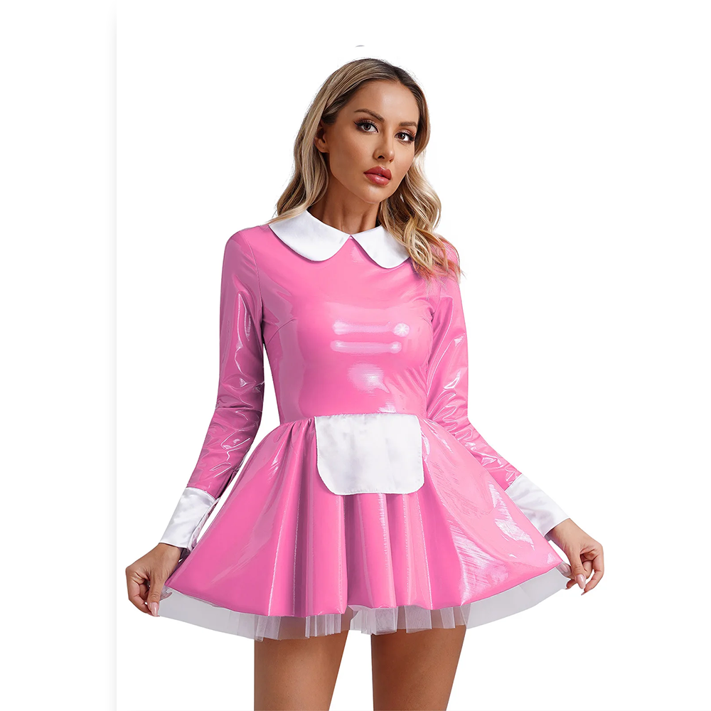 Robe en latex maid - Cosplay Sissy