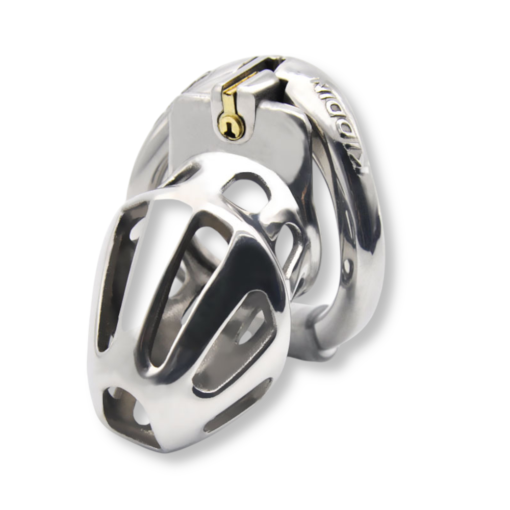 Cage de chasteté acier courte avec serrure intégrée