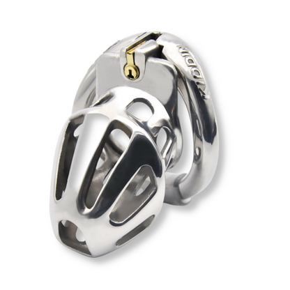 Cage de chasteté acier courte avec serrure intégrée