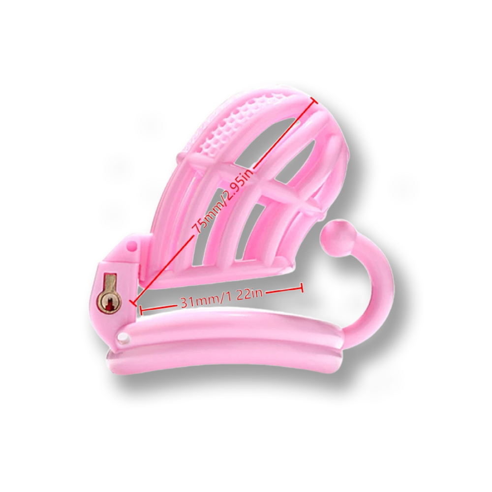 Cage de chasteté plastique avec crochet – grande