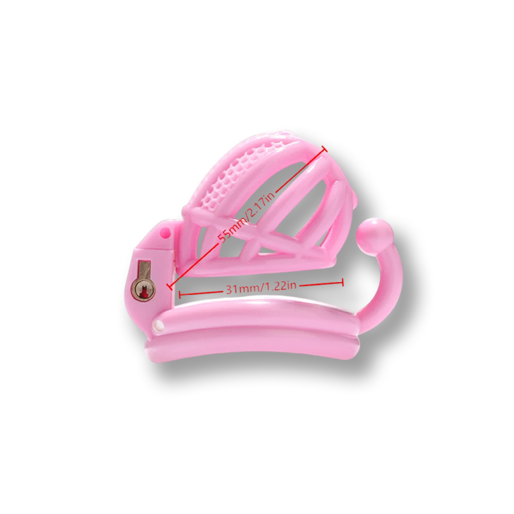 Cage de chasteté plastique avec crochet – mini
