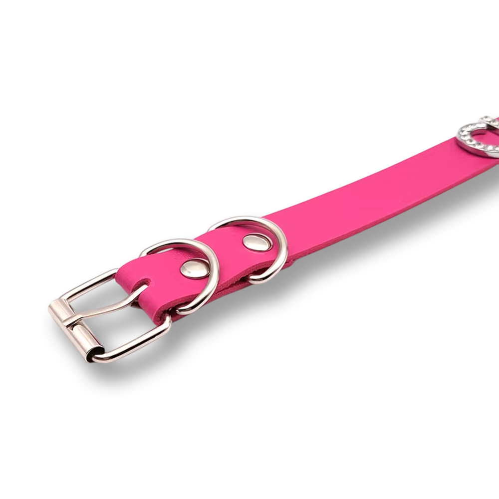 Choker Sissy en cuir et strass