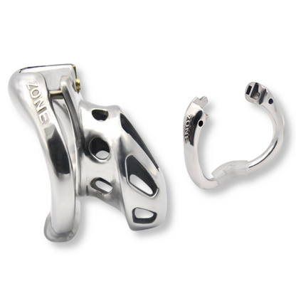 Cage de chasteté acier courte avec serrure intégrée