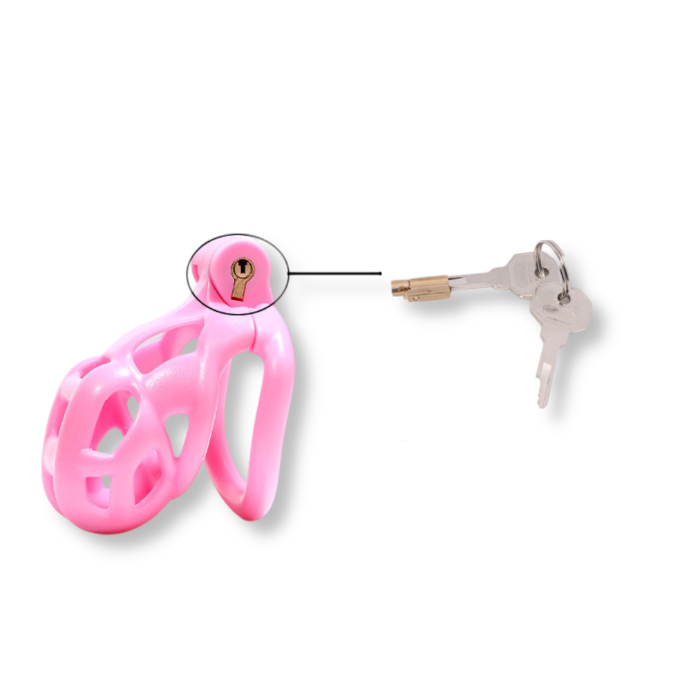 Cage de chasteté plastique - Cobra rose