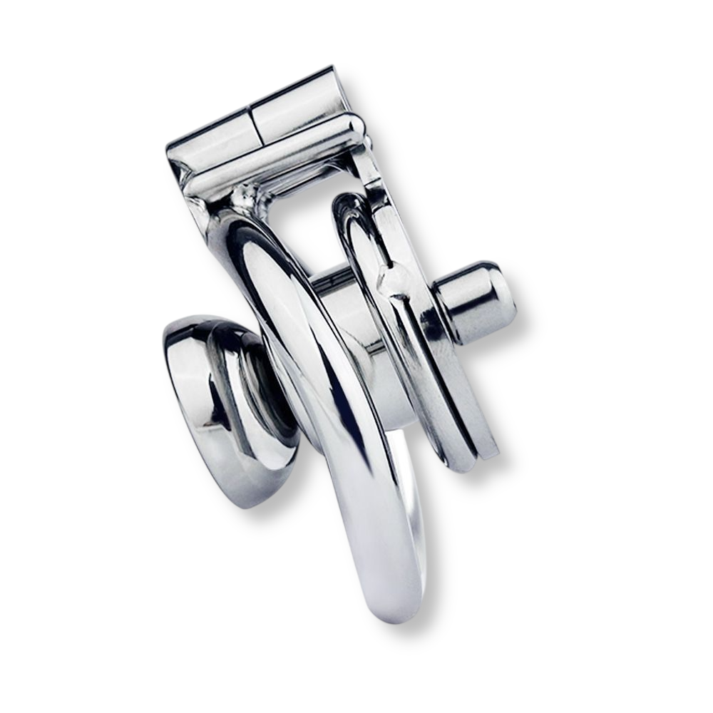 Cage de chasteté plate inversée en métal