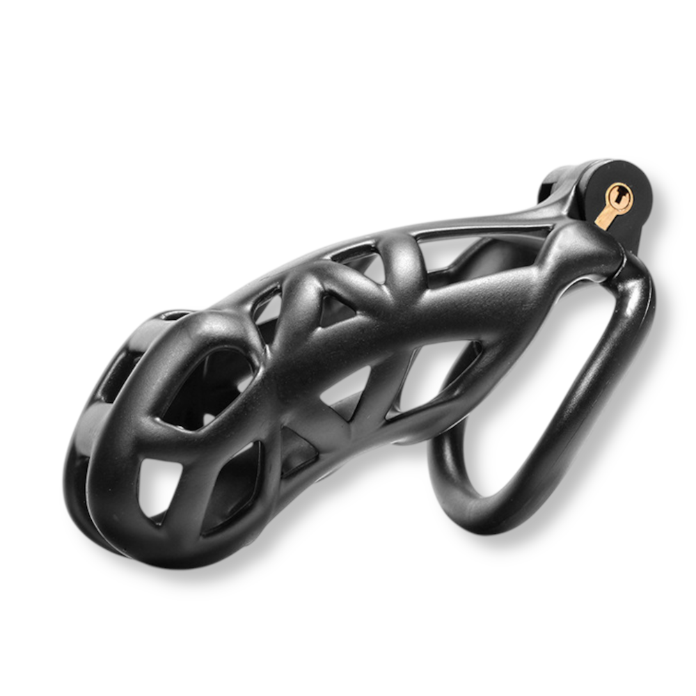 Cage de chasteté plastique - Cobra noir