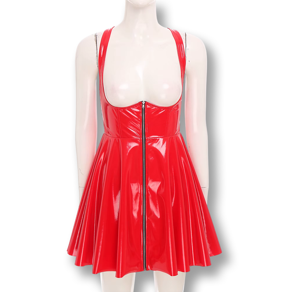 Robe patineuse Wetlook en PU