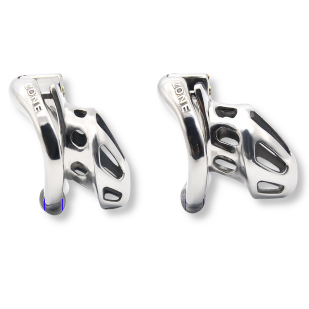 Cage de chasteté acier courte avec serrure intégrée