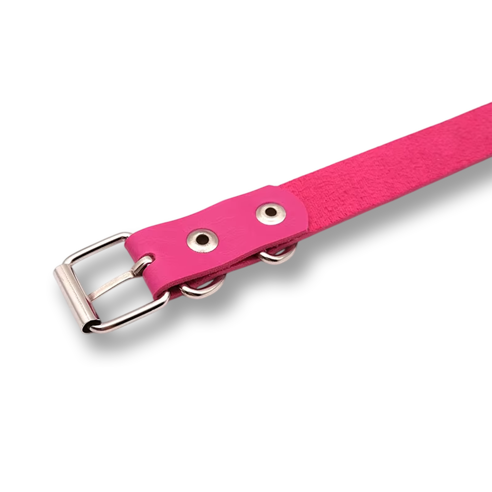 Choker Sissy en cuir et strass