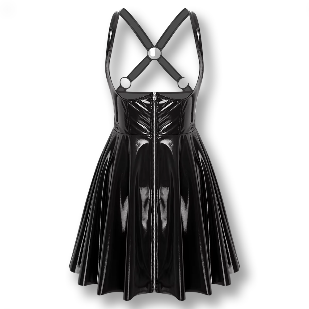 Robe patineuse Wetlook en PU