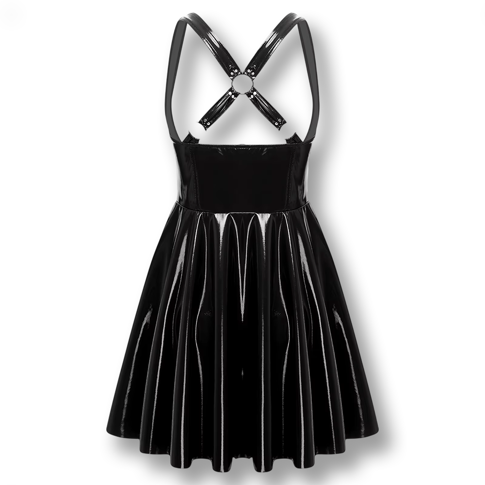Robe patineuse Wetlook en PU