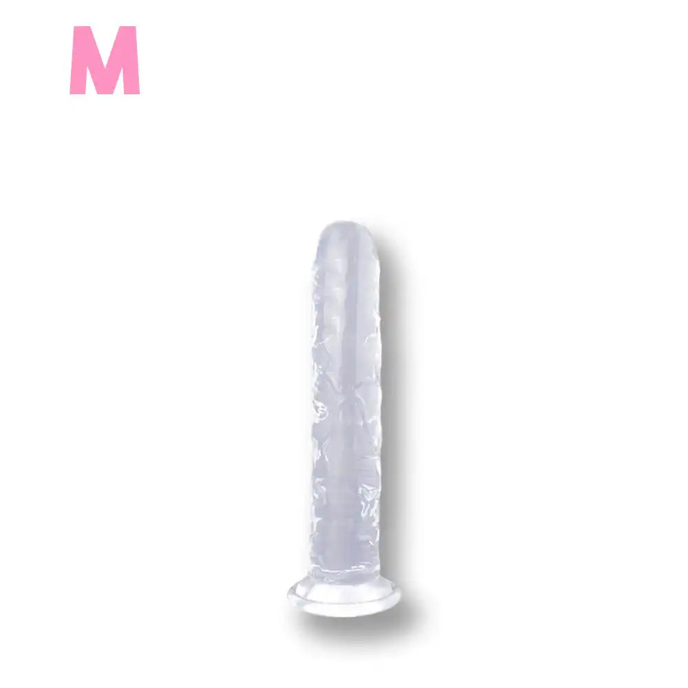 Plug anal en silicone transparent taille M pour sissification et plaisir anal sur Sissyshop