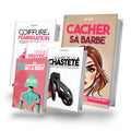 image des ebooks composant le pack sissyfication du sissyshop, des ebooks, sur le maquillage, le travestissement, la féminisation et la chasteté