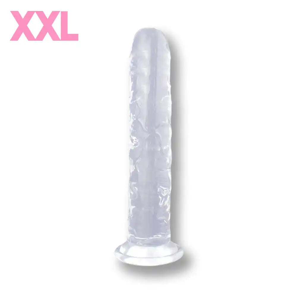 Plug anal XXL en silicone transparent pour sissification et plaisir anal, idéal pour la soumission sexuelle sur Sissyshop