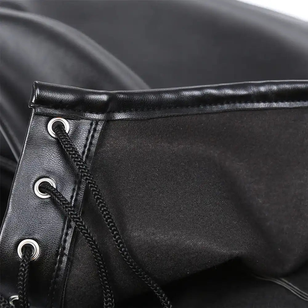 Système de laçage arrière de la cagoule de bondage pour un ajustement personnalisé.
