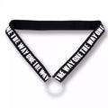 Ceinture de chasteté noire aux inscriptions blanches The Way One en version double maintien, un accessoire élastique et réglable idéal pour fixer votre cage de chasteté sur sissyshop.
