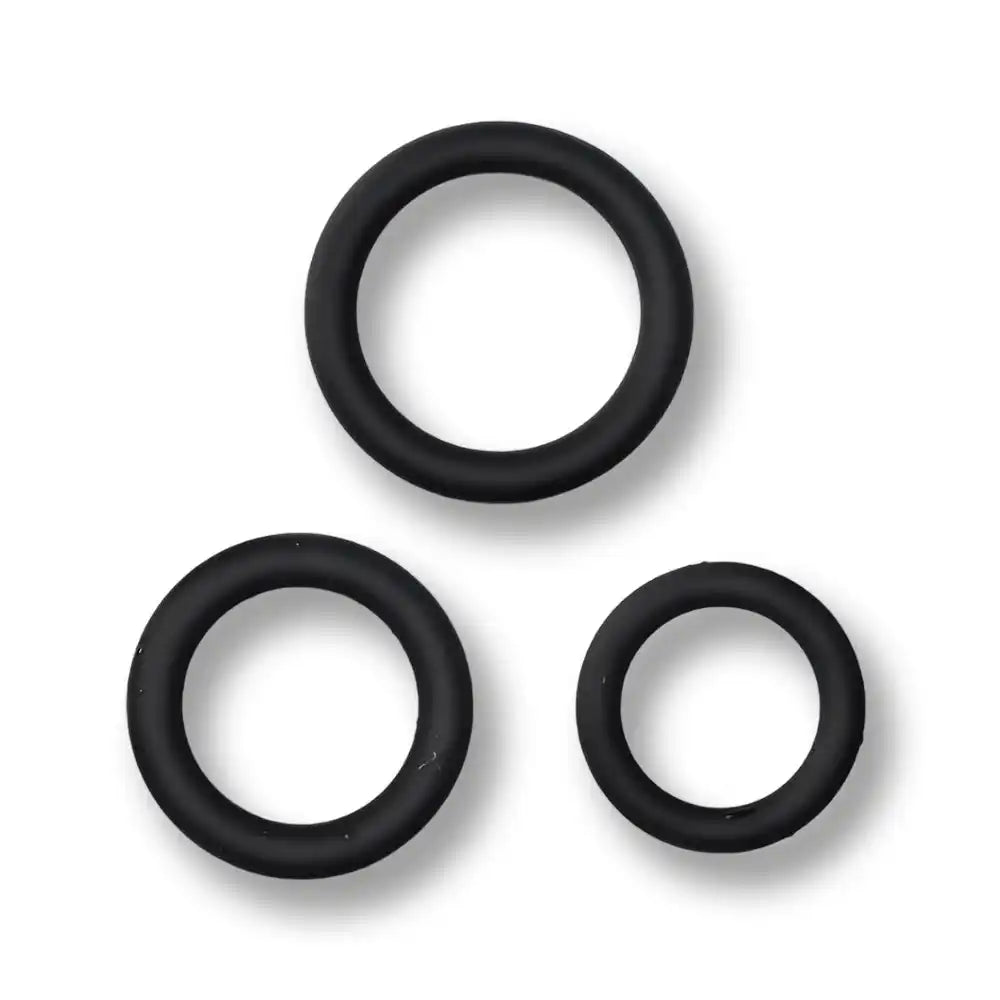 Anneaux de pénis noirs en silicone pour sissification et soumission sexuelle, accessoires BDSM sur Sissyshop