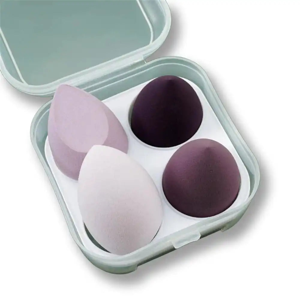 Ensemble de 4 éponges maquillage en mousse douce pour la féminisation et le crossdressing, idéal pour la sissification sur Sissyshop