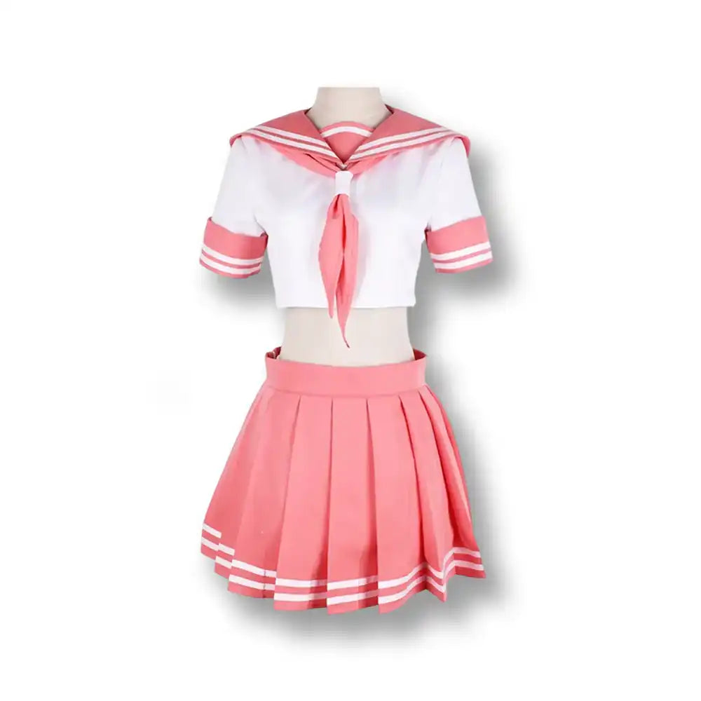 Tenue de sissification rose et blanche en coton, idéale pour la féminisation et le crossdressing, sur Sissyshop