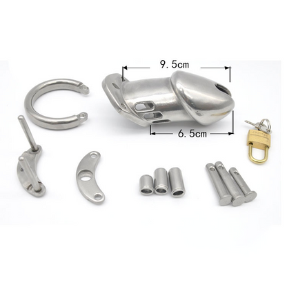 Cage de chasteté Titan en acier inoxydable